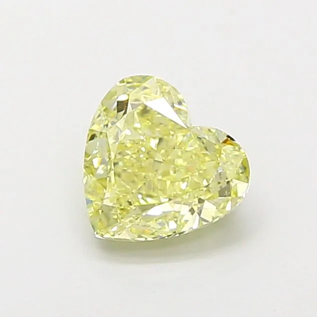 1.28ct HEART Fancy Yellow VS1 Coloured Lab diamond