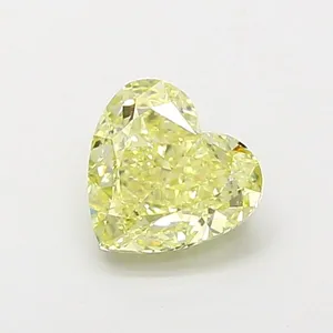 1.28ct HEART Fancy Yellow VS1 Coloured Lab diamond
