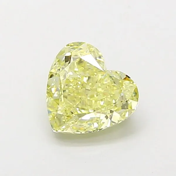 1.28ct HEART Fancy Yellow VS1 Coloured Lab diamond