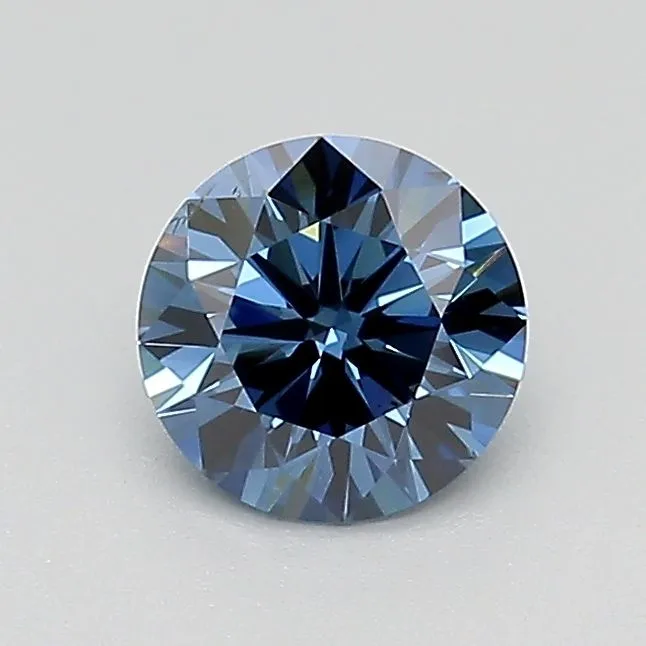 0.63ct ROUND Fancy Deep Blue VS2 Coloured Lab diamond