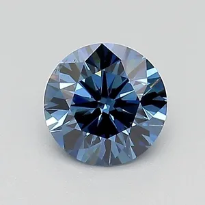 0.63ct ROUND Fancy Deep Blue VS2 Coloured Lab diamond