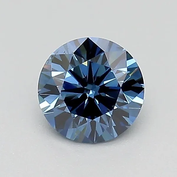 0.63ct ROUND Fancy Deep Blue VS2 Coloured Lab diamond