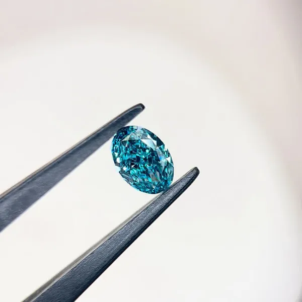 1.05ct OVAL Fancy Vivid Blue VVS1 Coloured Lab diamond
