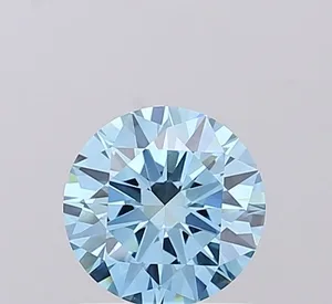 0.99ct ROUND Fancy Vivid Blue VVS2 Coloured Lab diamond