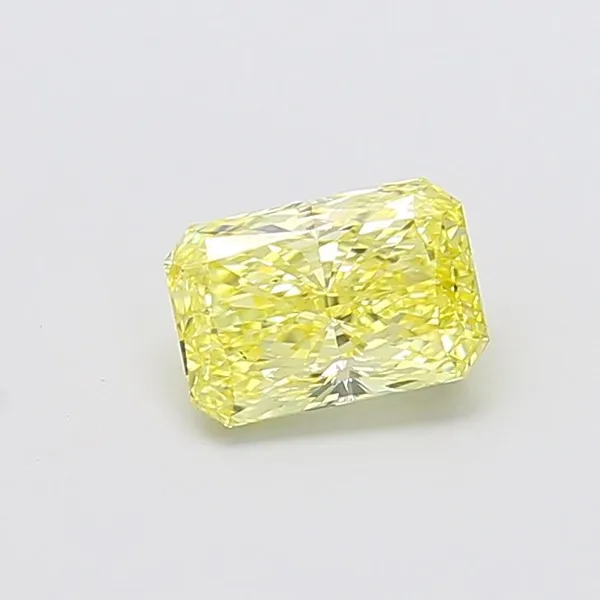 1.37ct RADIANT Fancy Intense Yellow VS2 Coloured Lab diamond