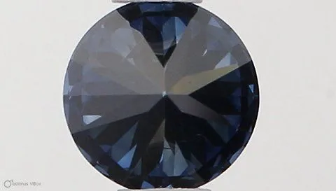 0.36ct ROUND Fancy Vivid Blue SI1 Coloured Lab diamond