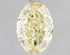 1.1ct OVAL Fancy Yellow VS1 Coloured Lab diamond