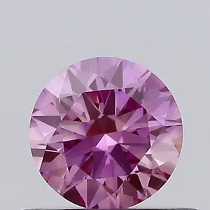 0.39ct ROUND Fancy Vivid Pink VS1 Coloured Lab diamond