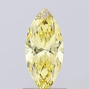 0.73ct MARQUISE Fancy Vivid Yellow VS1 Coloured Lab diamond