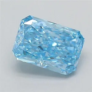 0.52ct RADIANT Fancy Vivid Blue VS2 Coloured Lab diamond