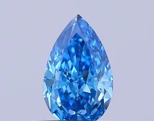 0.36ct PEAR Fancy Vivid Blue VS1 Coloured Lab diamond