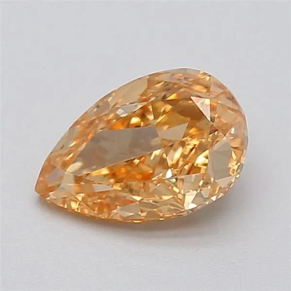 0.52ct PEAR Fancy Intense Brownish Yellow VVS2 Coloured Lab diamond