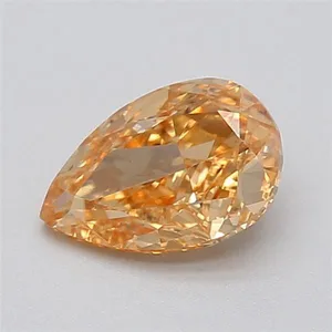0.52ct PEAR Fancy Intense Brownish Yellow VVS2 Coloured Lab diamond