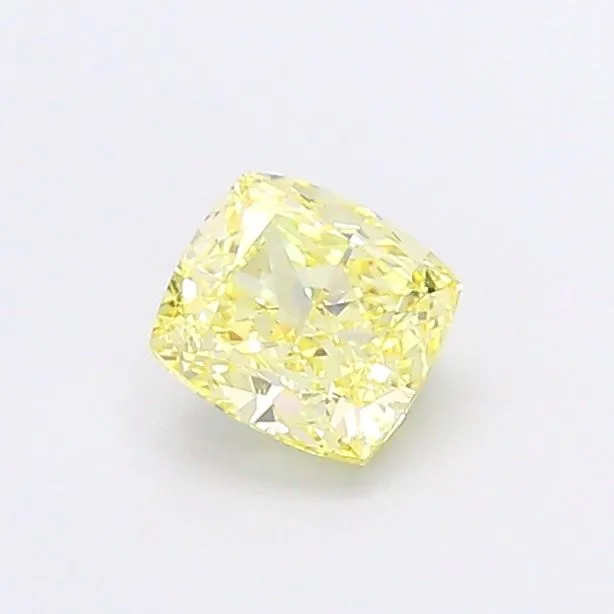 1.01ct CUSHION Fancy Yellow VS2 Coloured Lab diamond
