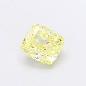 1.01ct CUSHION Fancy Yellow VS2 Coloured Lab diamond