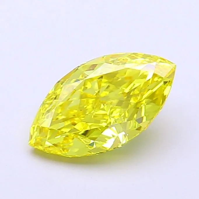 1.41ct MARQUISE Fancy Vivid Yellow VVS1 Coloured Lab diamond