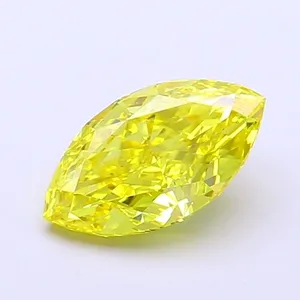 1.41ct MARQUISE Fancy Vivid Yellow VVS1 Coloured Lab diamond