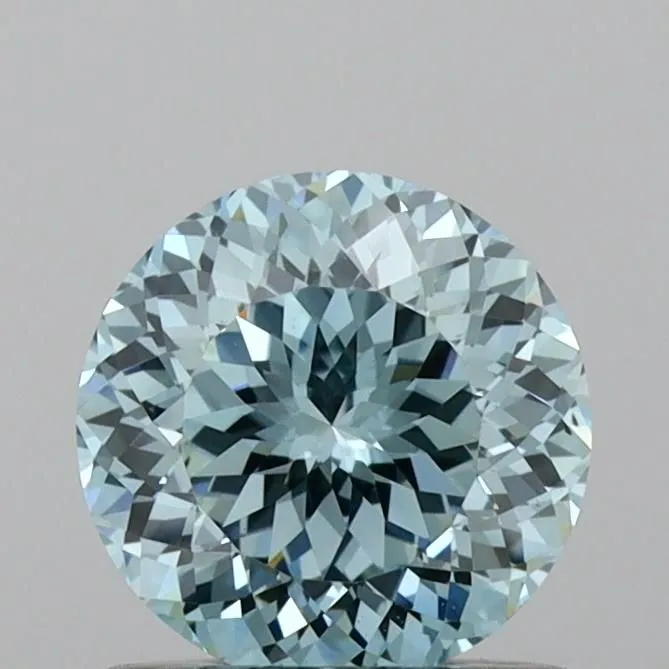 0.88ct ROUND Fancy Intense Greenish Blue VS1 Coloured Lab diamond