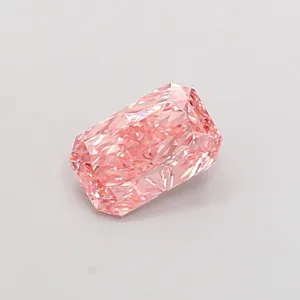 1.01ct RADIANT Fancy Vivid Pink VVS2 Coloured Lab diamond