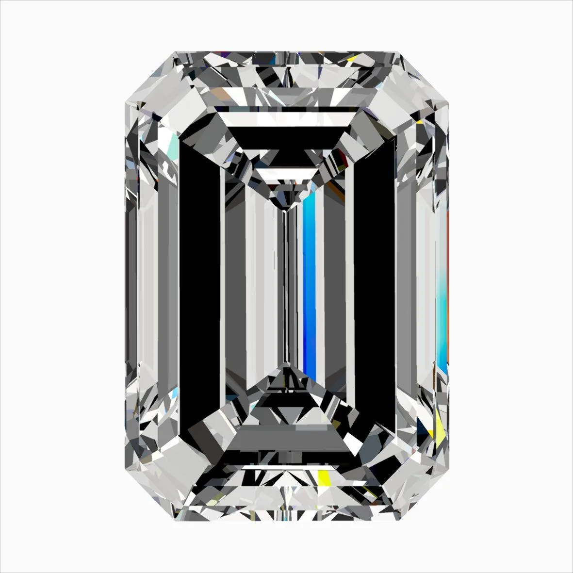 0.40ct EMERALD F VVS2 Natural diamond