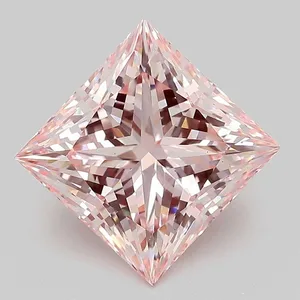 4.02ct PRINCESS Fancy Intense Pink VS1 Coloured Lab diamond