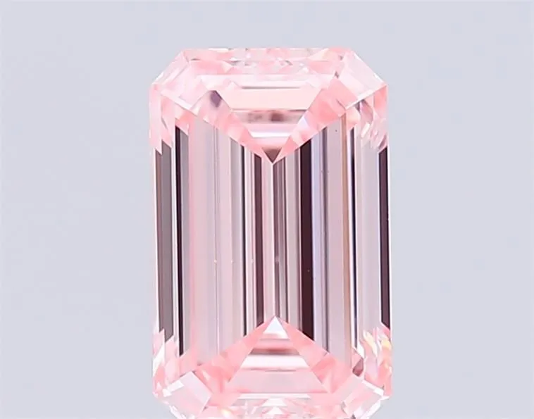 1.36ct EMERALD Fancy Intense Pink VS1 Coloured Lab diamond