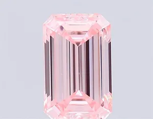 1.36ct EMERALD Fancy Intense Pink VS1 Coloured Lab diamond