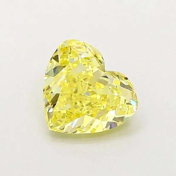 1.88ct HEART Fancy Intense Yellow SI1 Coloured Lab diamond