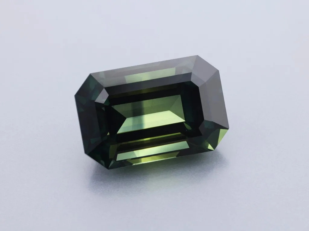 5.55ct Parti Sapphire, Emerald Cut gemstone