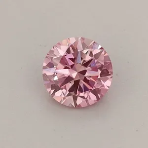 0.38ct ROUND Fancy Vivid Pink VS1 Coloured Lab diamond