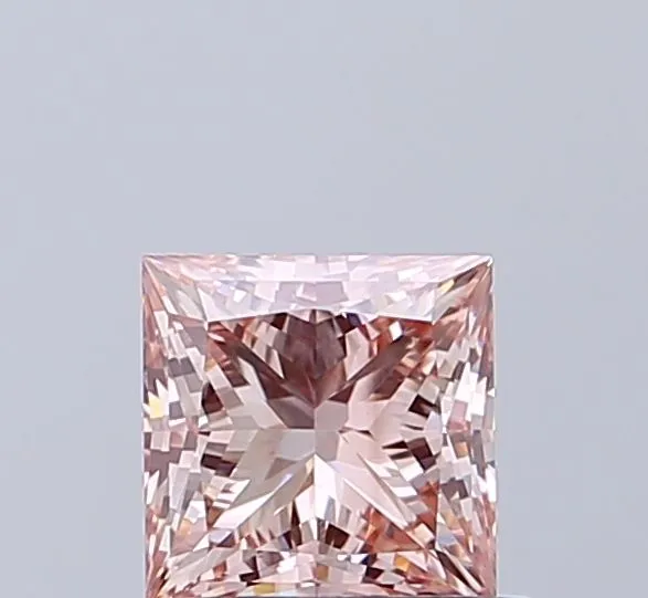 1.03ct PRINCESS Fancy Intense Pink VS1 Coloured Lab diamond