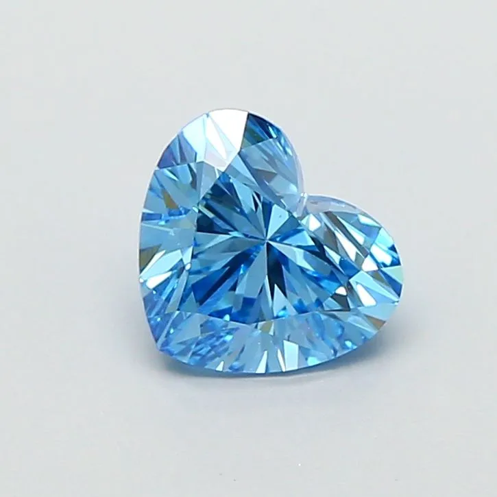 1.08ct HEART Fancy Vivid Blue VS1 Coloured Lab diamond