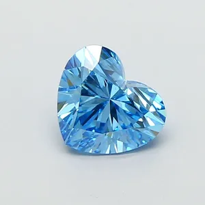 1.08ct HEART Fancy Vivid Blue VS1 Coloured Lab diamond