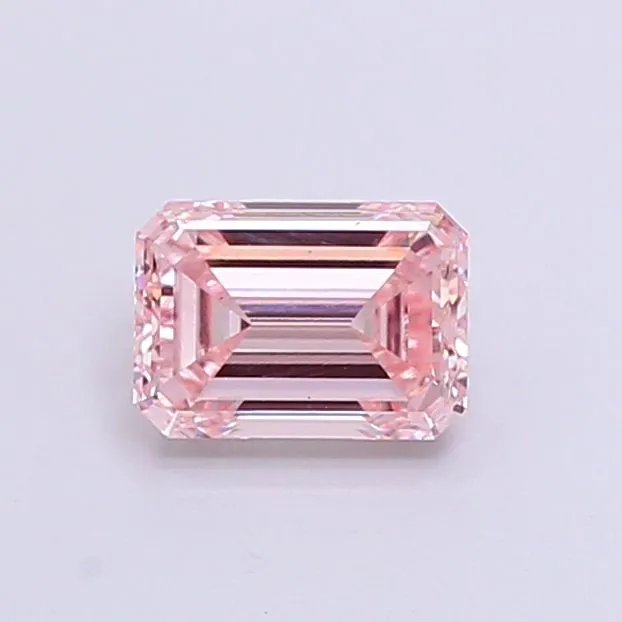 0.76ct EMERALD Fancy Intense Pink VS1 Coloured Lab diamond