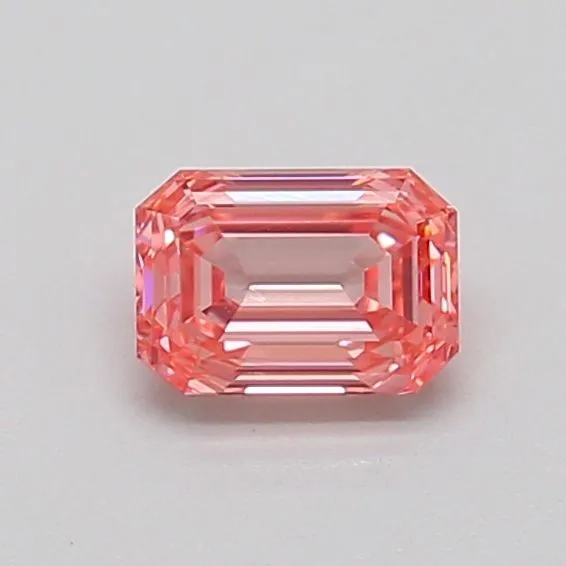 0.51ct EMERALD Fancy Vivid Pink VS1 Coloured Lab diamond