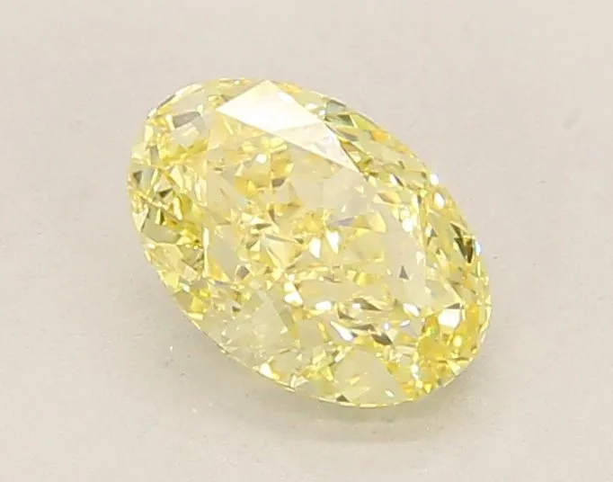 1.08ct OVAL Fancy Yellow VVS2 Coloured Lab diamond