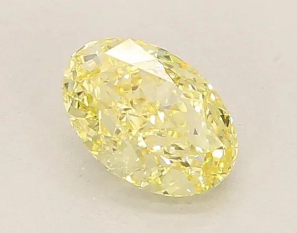 1.08ct OVAL Fancy Yellow VVS2 Coloured Lab diamond