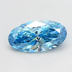 1.06ct OVAL Fancy Vivid Blue VS1 Coloured Lab diamond