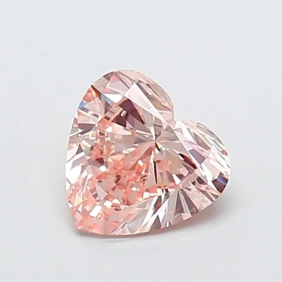 0.88ct HEART Fancy Intense Pink VS1 Coloured Lab diamond