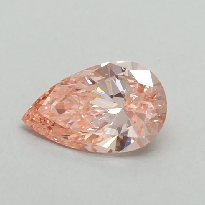 0.40ct PEAR Fancy Vivid Pink VVS2 Coloured Lab diamond