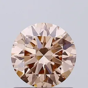 0.95ct ROUND Fancy Intense Brown Pink VVS2 Coloured Lab diamond