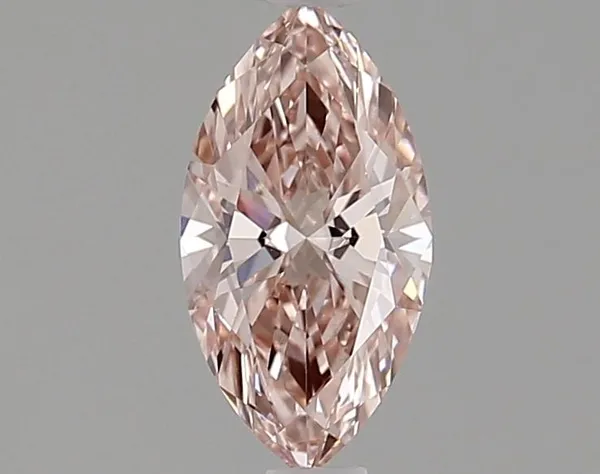 0.72ct MARQUISE Fancy Vivid Pink VVS2 Coloured Lab diamond