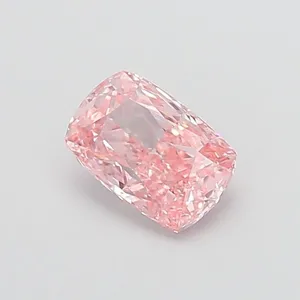 1.42ct CUSHION Fancy Vivid Pink VS2 Coloured Lab diamond