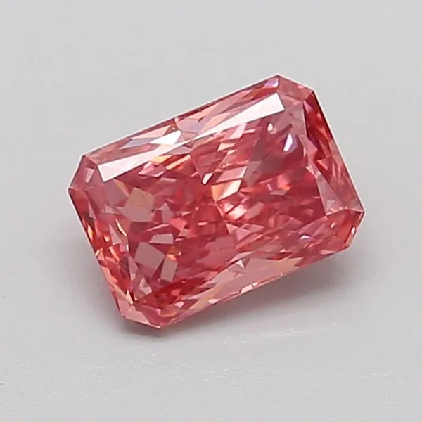 1.1ct RADIANT Fancy Vivid Brownish Pink VS2 Coloured Lab diamond