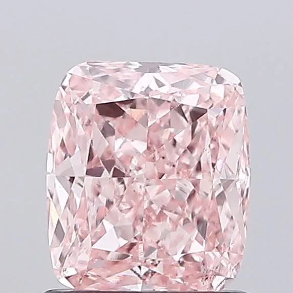 0.93ct CUSHION Fancy Intense Pink VS2 Coloured Lab diamond