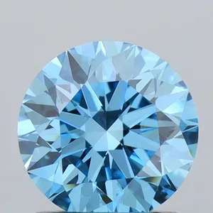 1.02ct ROUND Fancy Vivid Blue VS1 Coloured Lab diamond