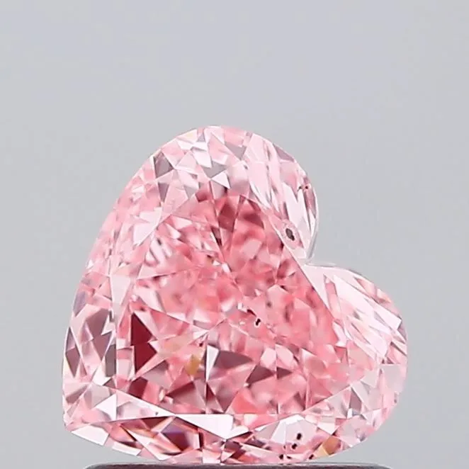 1.04ct HEART Fancy Vivid Pink SI1 Coloured Lab diamond