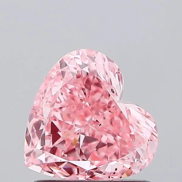 1.04ct HEART Fancy Vivid Pink SI1 Coloured Lab diamond
