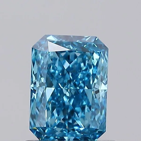 1.06ct RADIANT Fancy Vivid Blue VVS2 Coloured Lab diamond