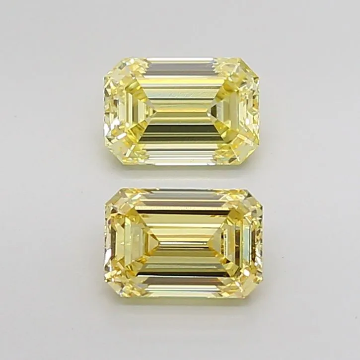 1.35ct EMERALD Fancy Intense Yellow VS1 Coloured Lab diamond